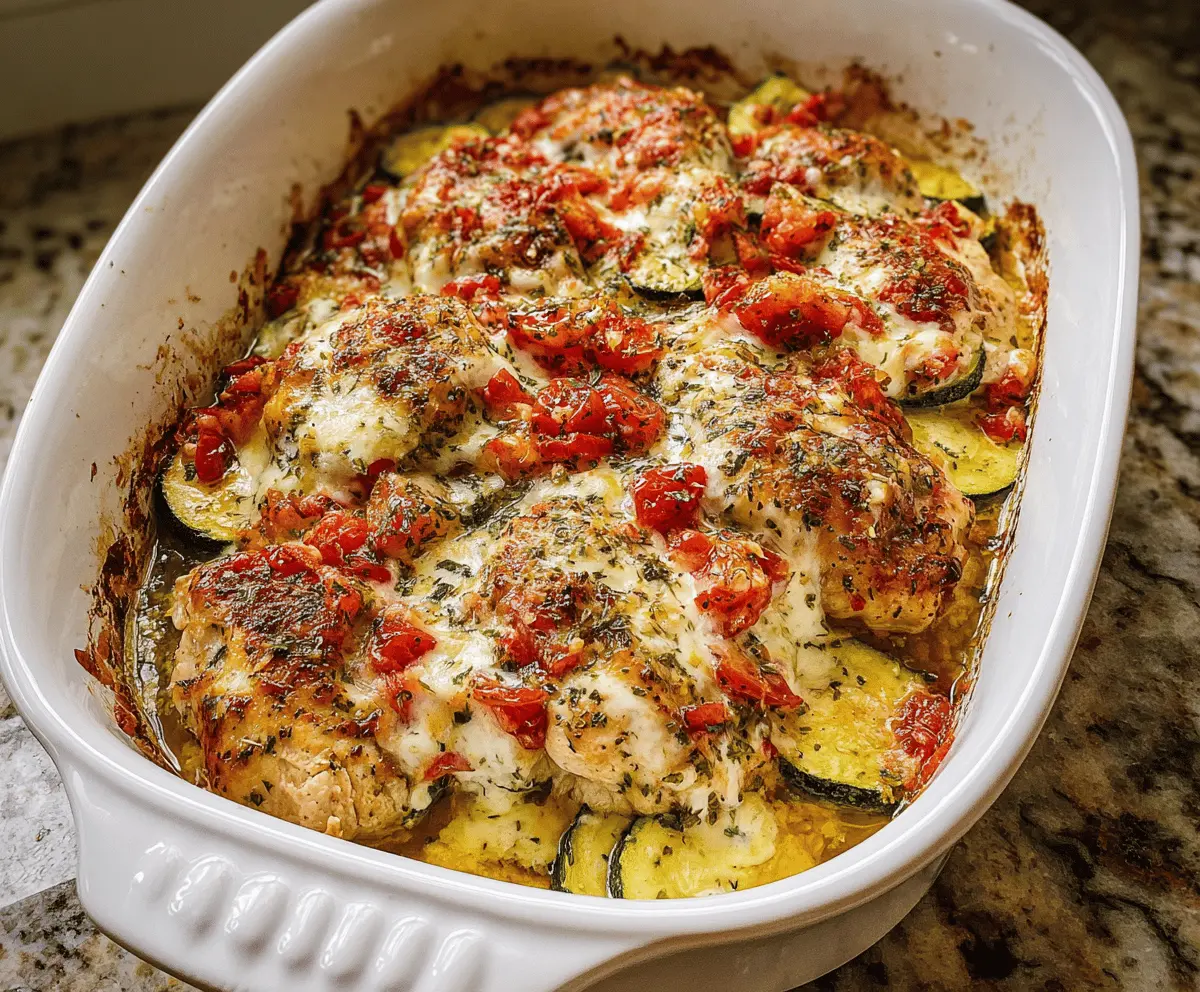 Easy Mediterranean Chicken Zucchini Bake