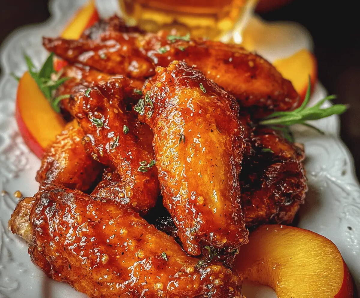 Easy Hot Honey Peach Wings Recipe