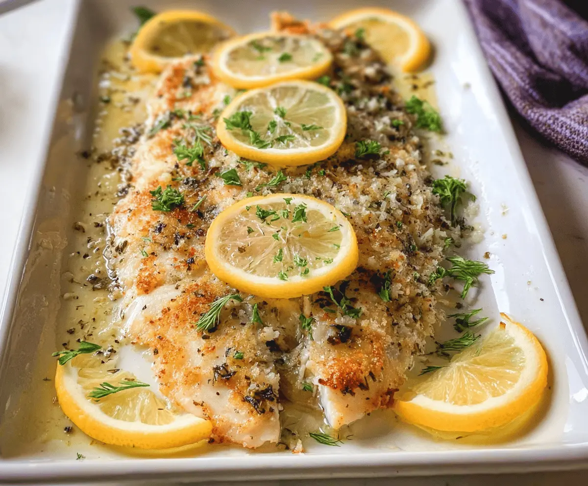 Easy Baked Lemon Parmesan Tilapia Recipe
