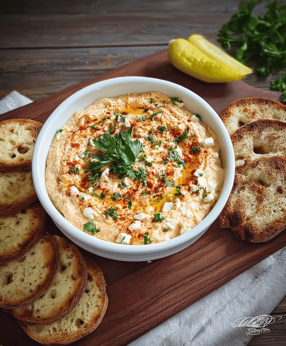 Easy Spicy Greek Feta Dip (Tirokafteri)