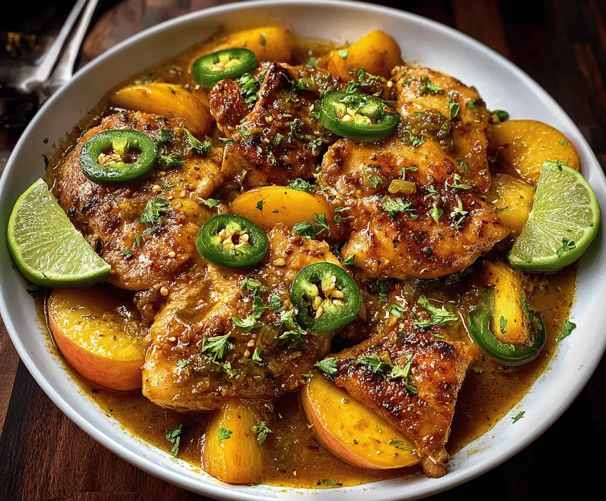 Easy Jalapeno Peach Chicken Recipe