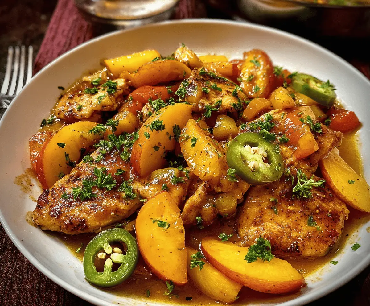 Easy Jalapeno Peach Chicken Recipe