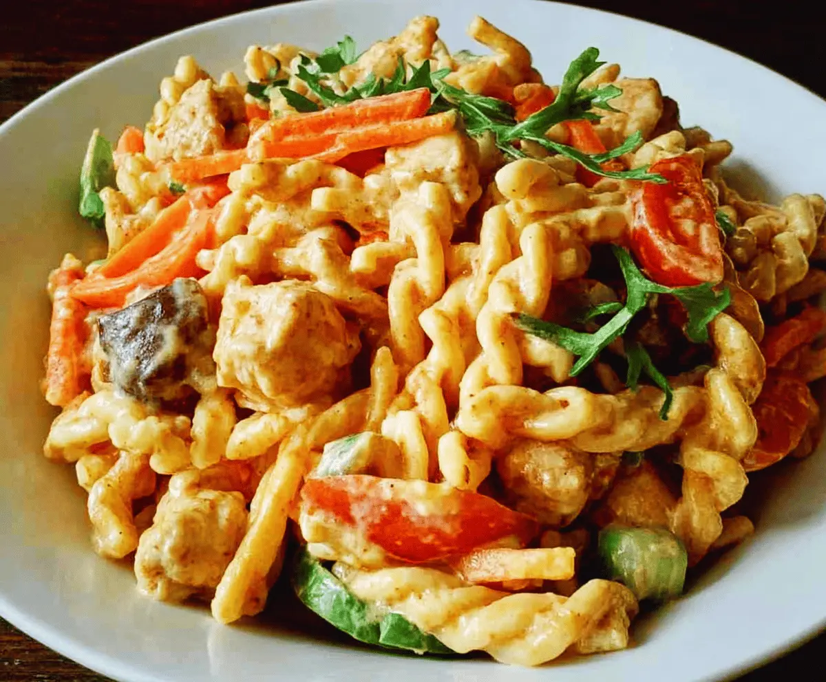 Easy Buffalo Chicken Pasta Salad Recipe