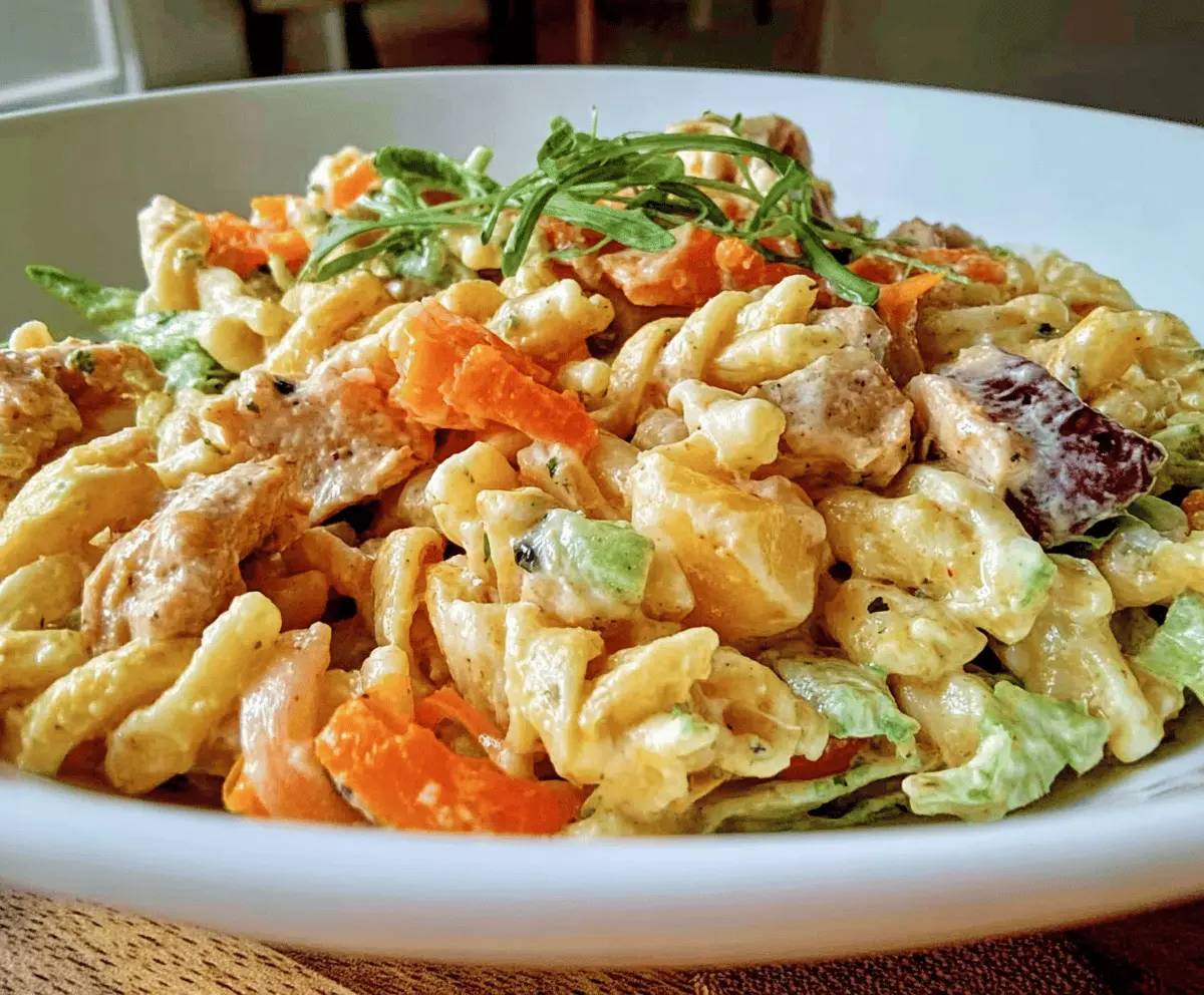 Easy Buffalo Chicken Pasta Salad Recipe