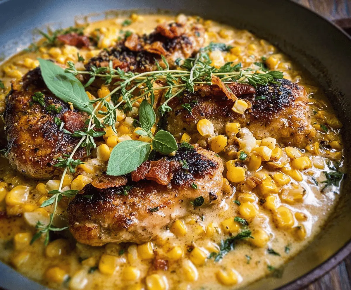 Easy Garlic Butter Creamed Corn Chicken Recipe