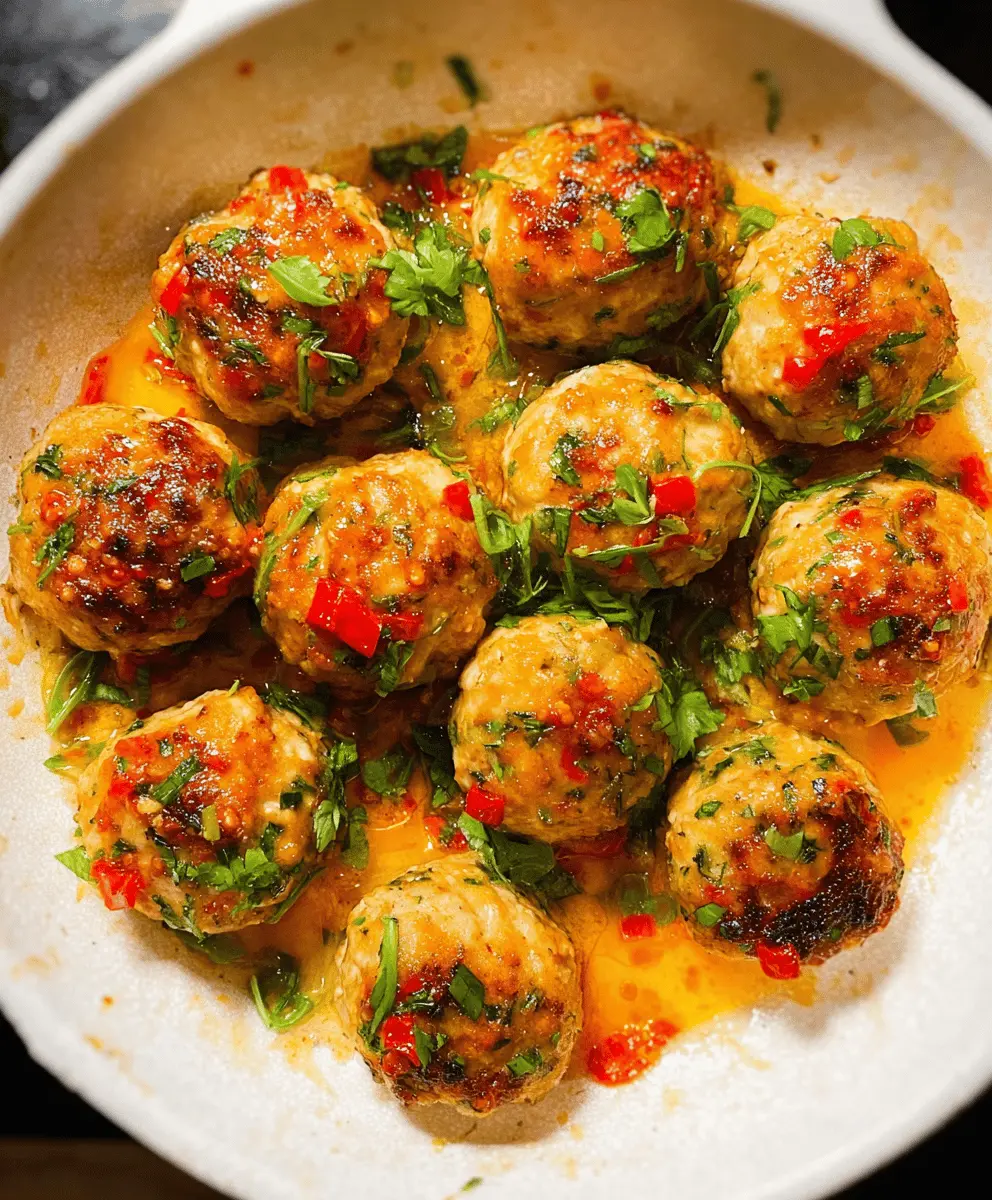Easy Thai Baked Chicken Meatballs Recipe