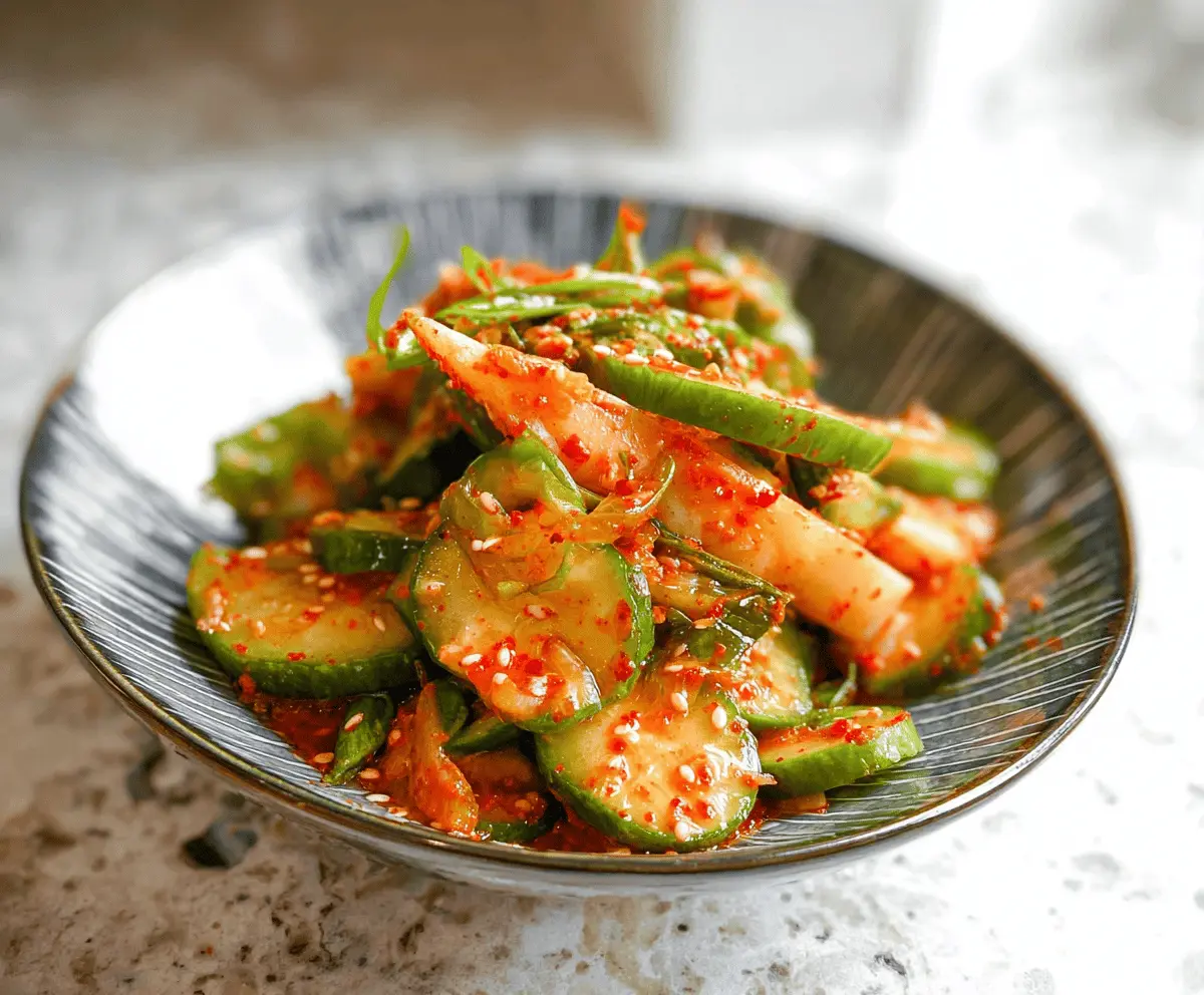 Easy Cucumber Kimchi Recipe – Quick & Refreshing