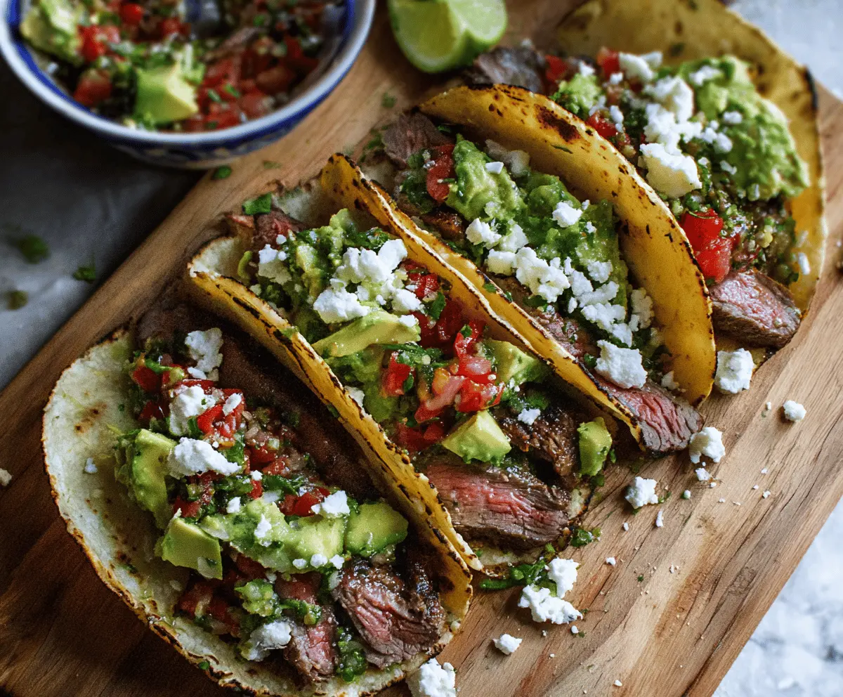 Easy Grilled Steak Tacos with Fresh Avocado Salsa