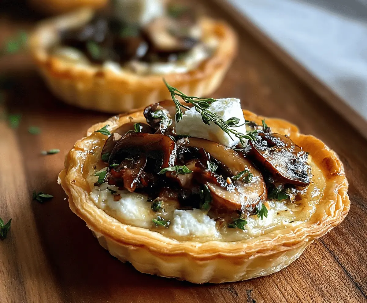 Easy Mushroom and Goat Cheese Tarts Recipe