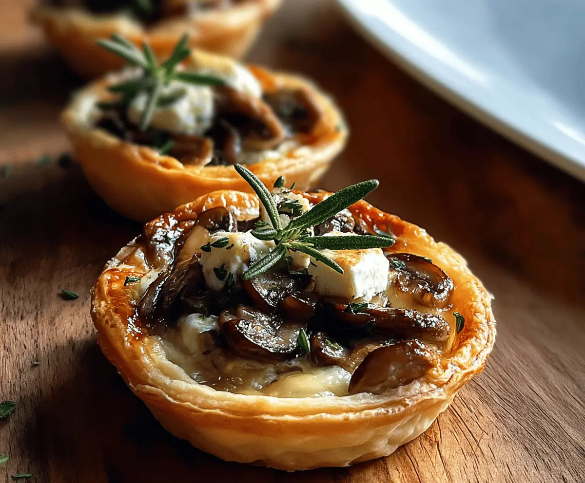 Easy Mushroom and Goat Cheese Tarts Recipe