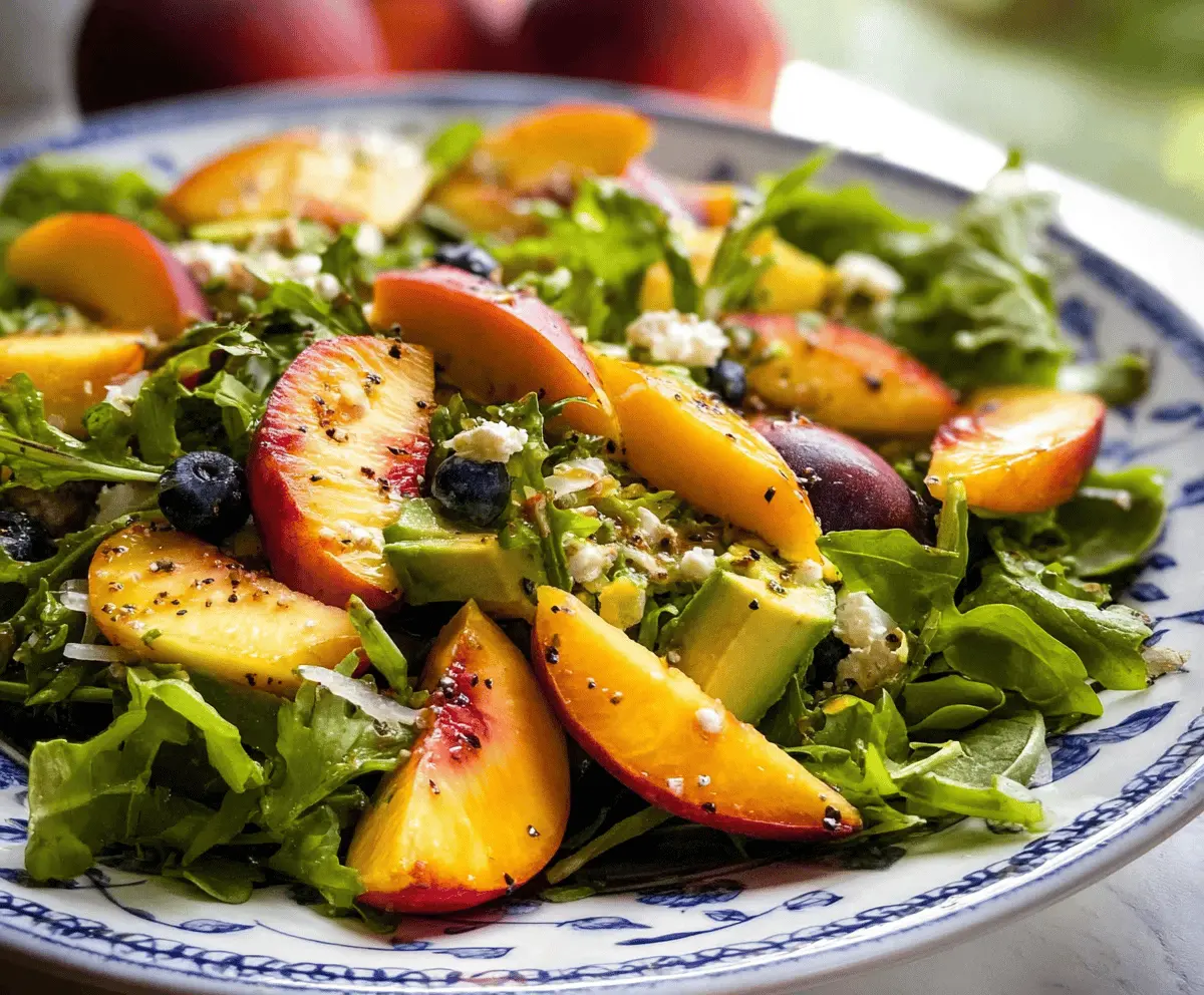 Easy Summer Peach Salad with Fresh Herbs