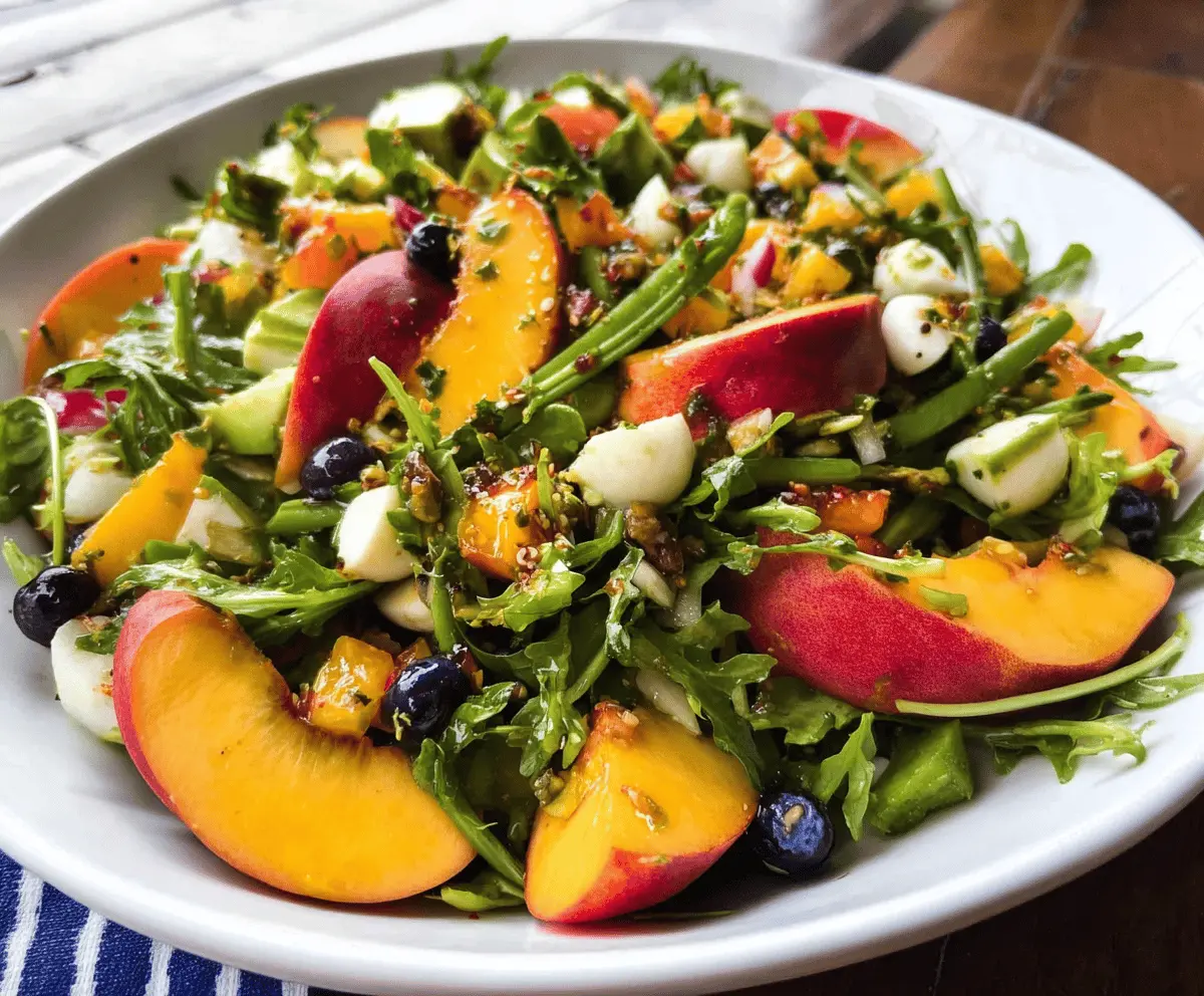 Easy Summer Peach Salad with Fresh Herbs