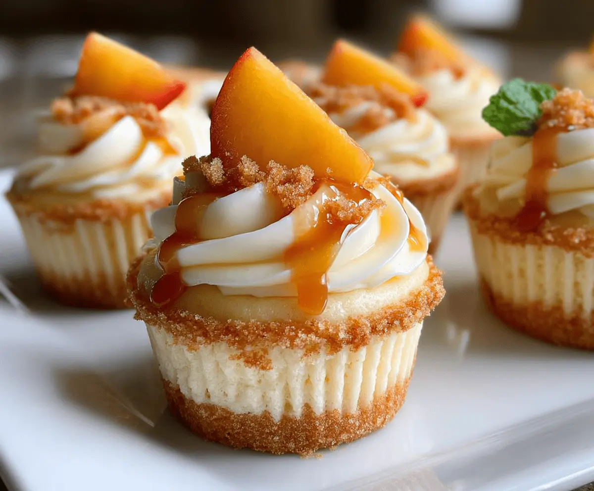 Easy Peach and Honey Cheesecake Cupcakes Recipe