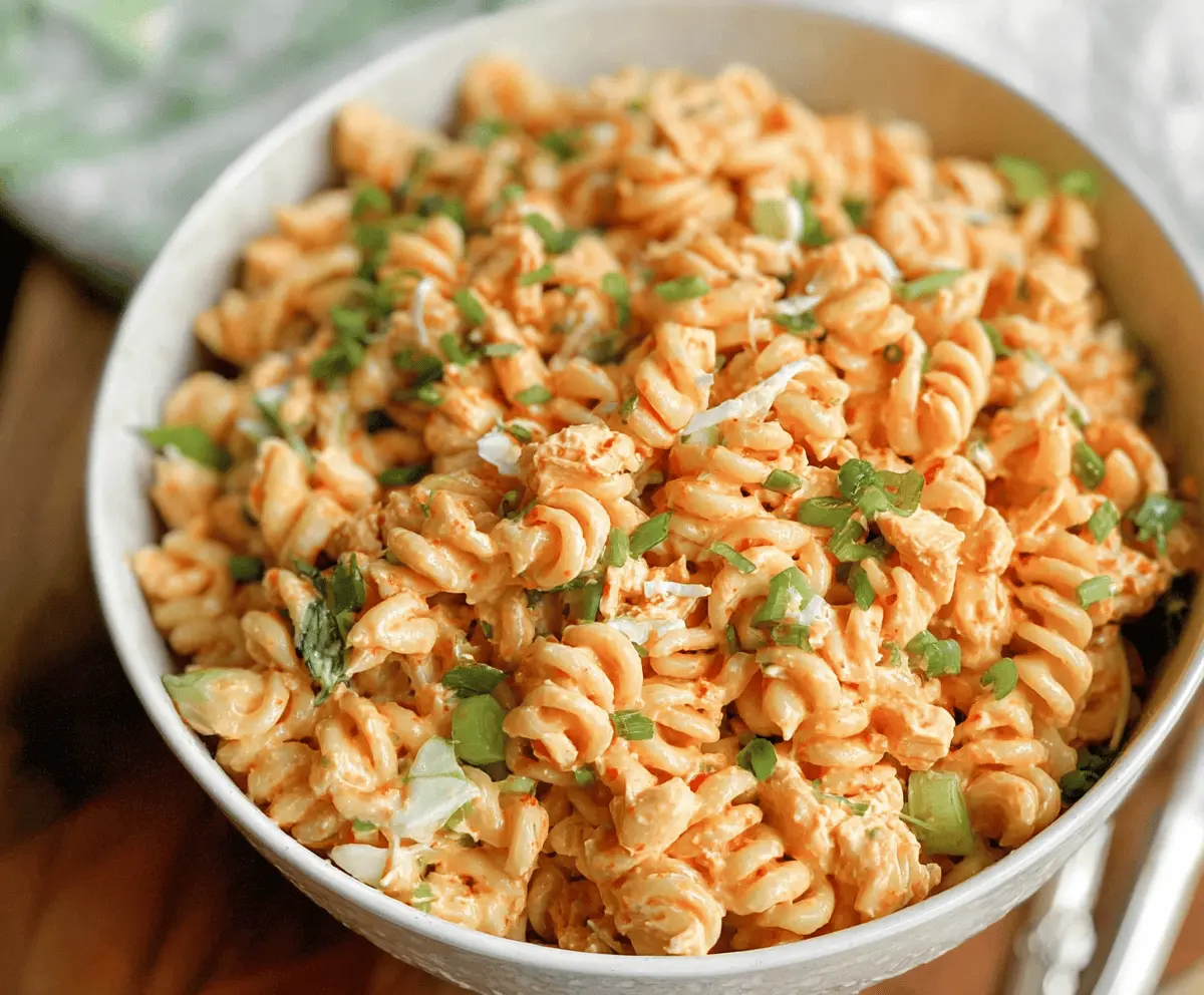 Easy Buffalo Chicken Pasta Salad Recipe