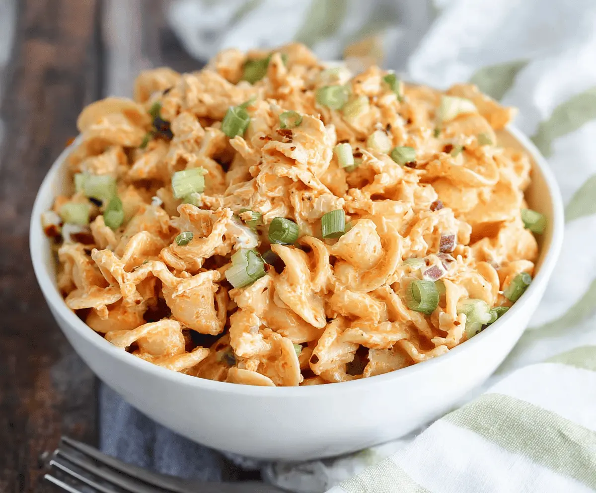 Easy Buffalo Chicken Pasta Salad Recipe