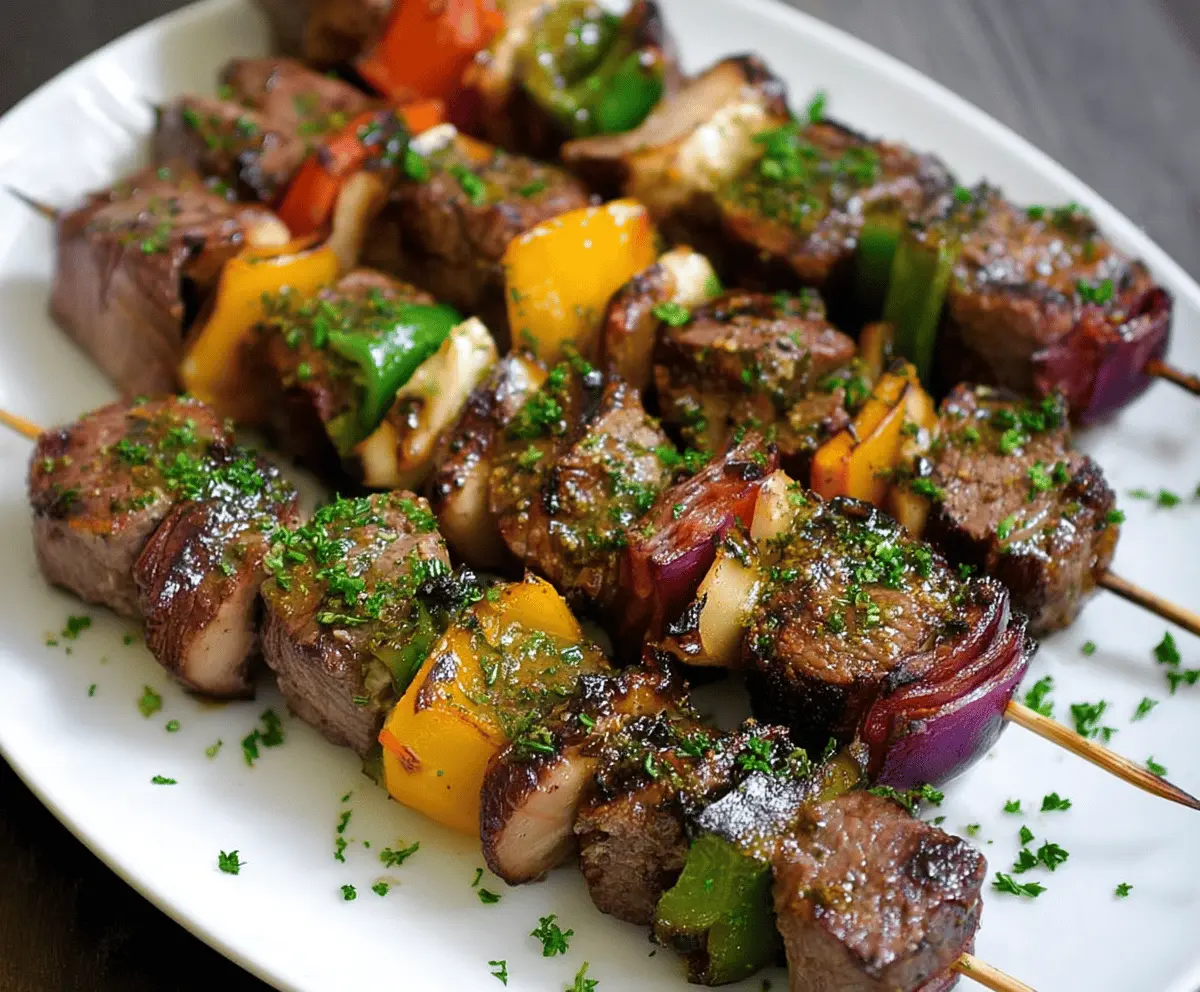 Easy Steak Kabobs with Veggies Recipe
