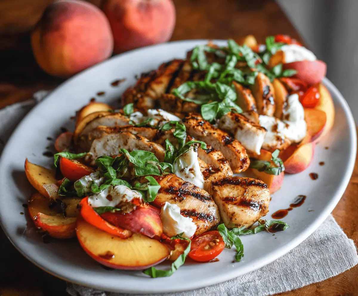 Peach Caprese Grilled Chicken Recipe