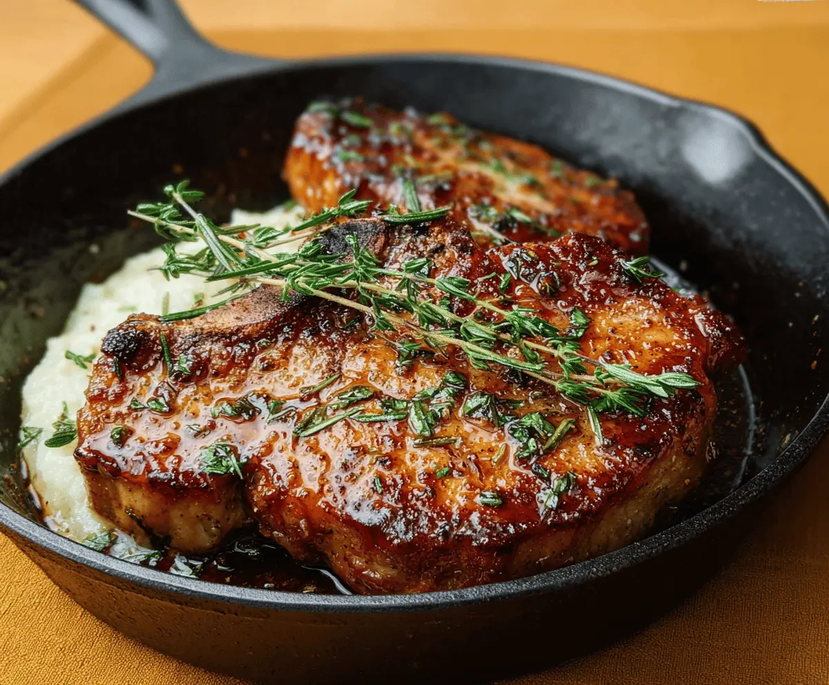 Easy Cast Iron Pork Chops with Crispy Edges