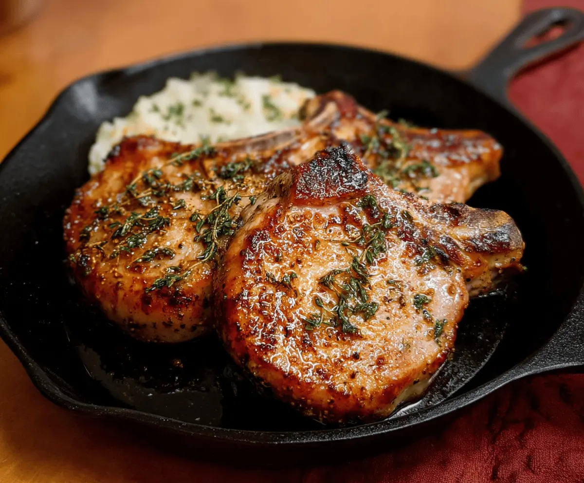 Easy Cast Iron Pork Chops with Crispy Edges