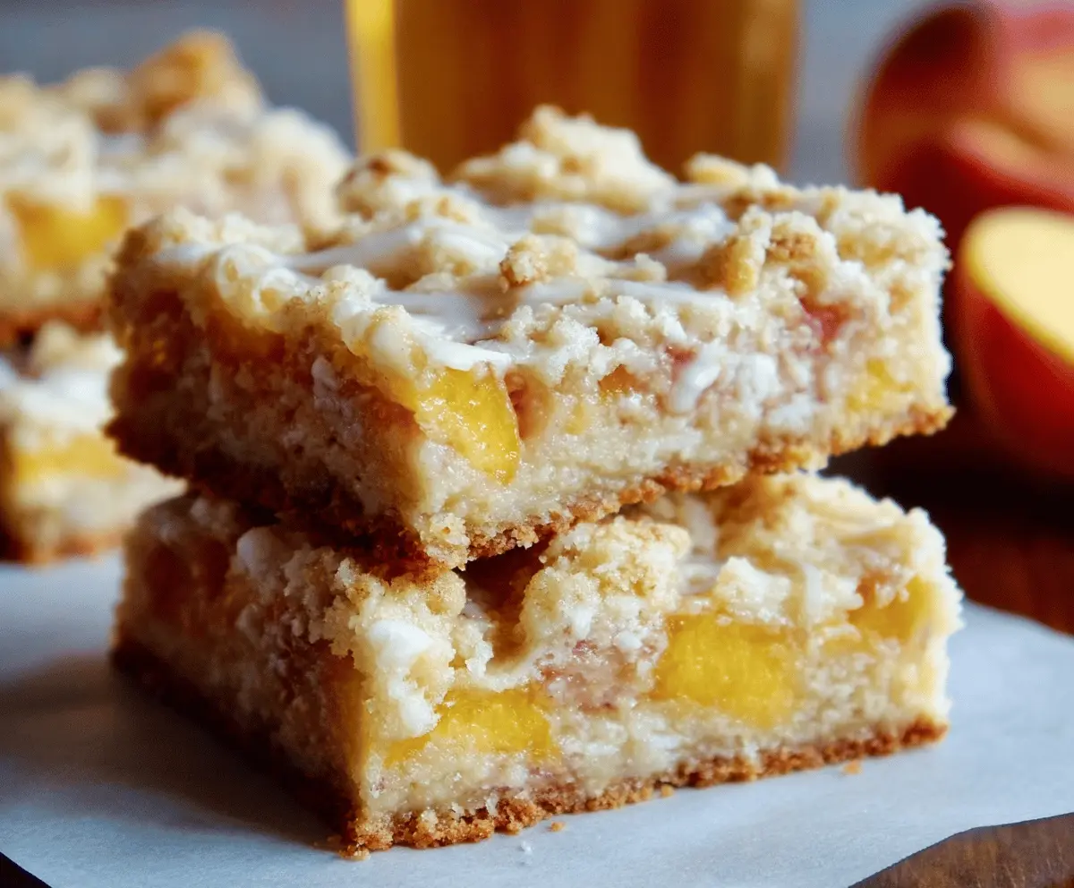 Heavenly Summer Peach Bars Recipe