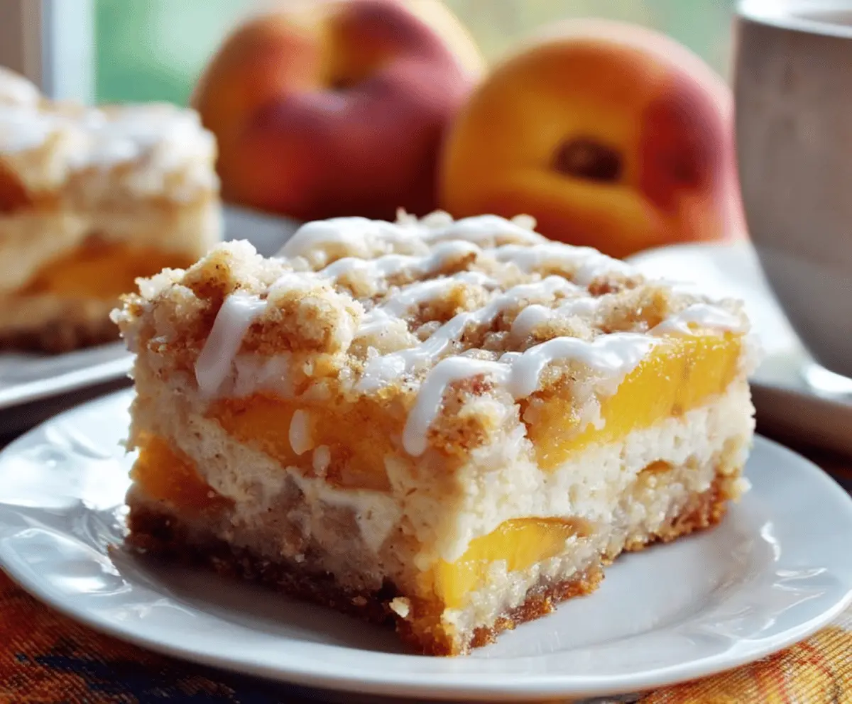 Heavenly Summer Peach Bars Recipe