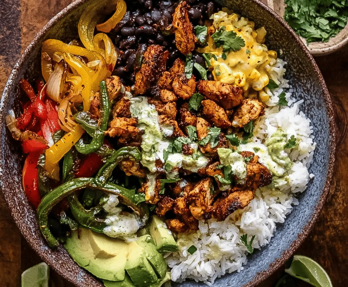 Easy Sheet Pan Poblano Chicken Fajita Bowls