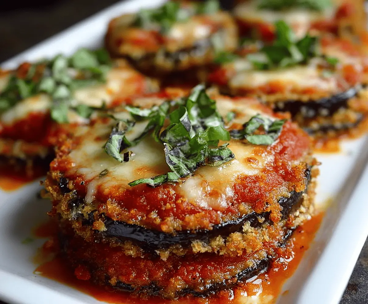 Crispy Baked Eggplant Parmesan Recipe