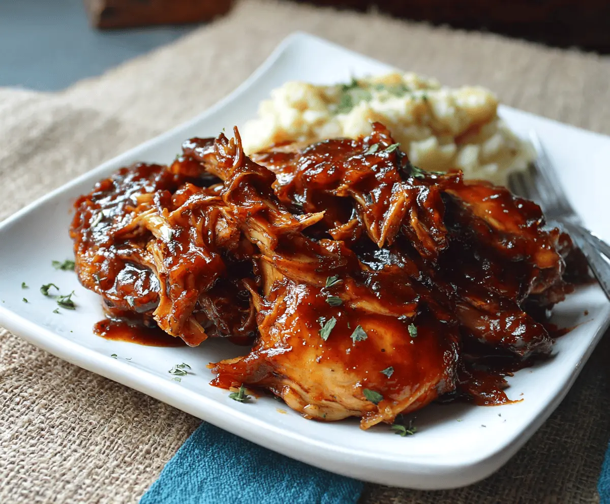 Easy Slow Cooker Peach BBQ Chicken Recipe