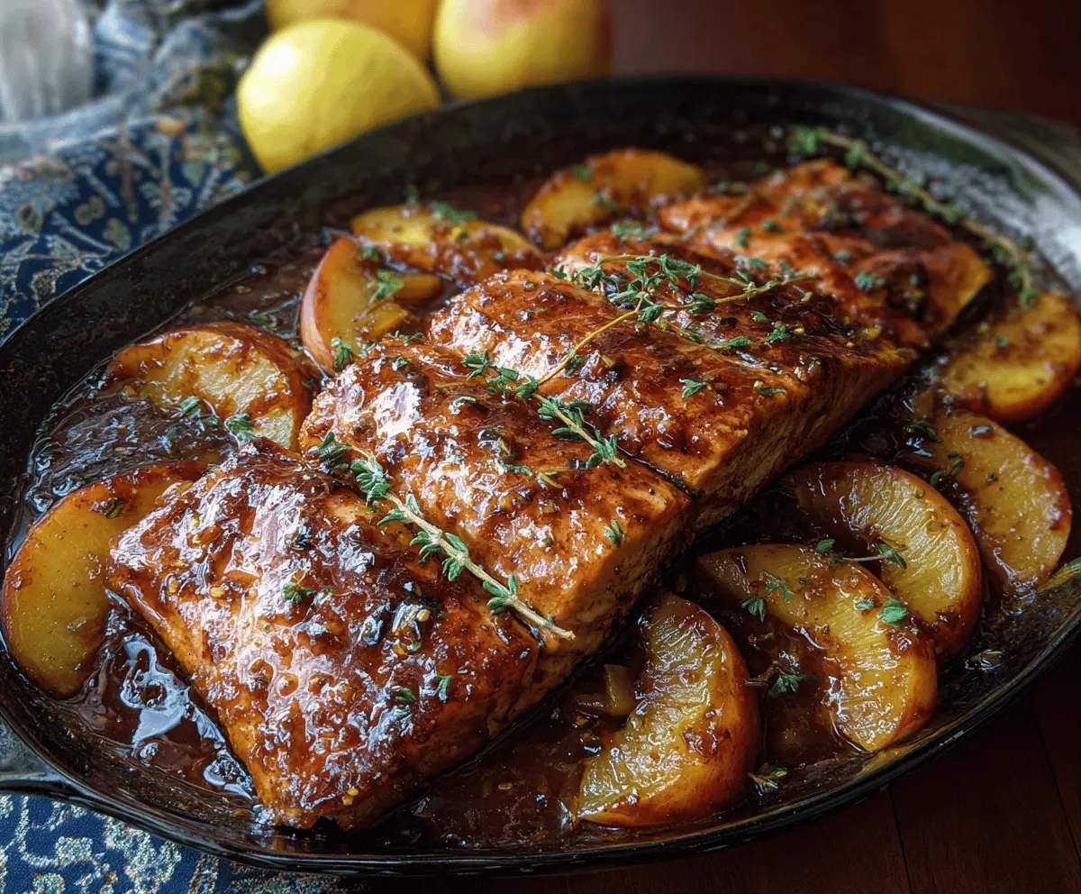 Bourbon Peach Glazed Salmon Recipe