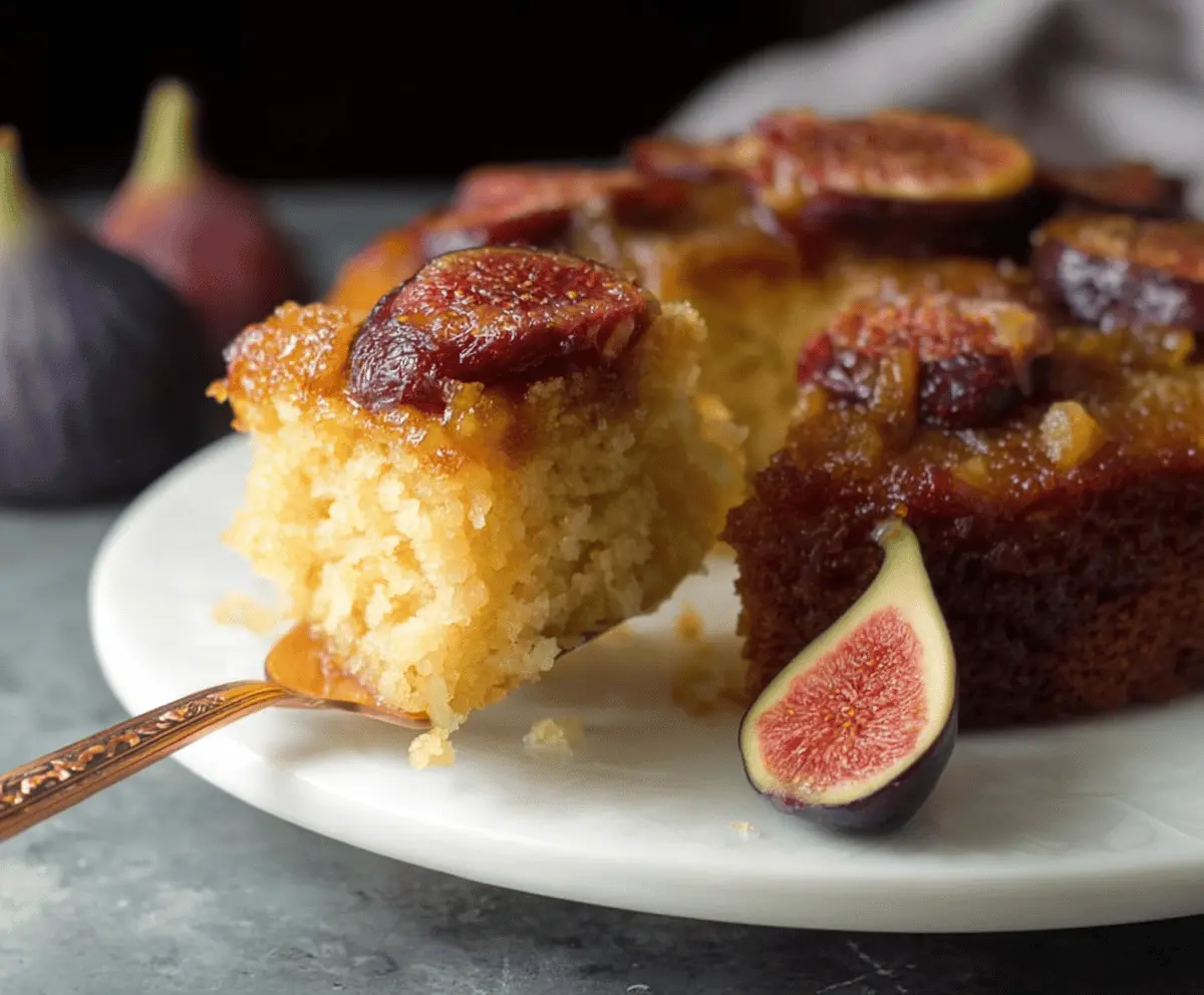 Easy Fig and Ginger Upside Down Cake Recipe