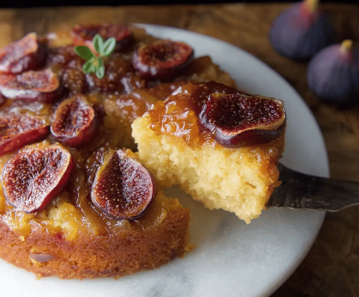 Easy Fig and Ginger Upside Down Cake Recipe