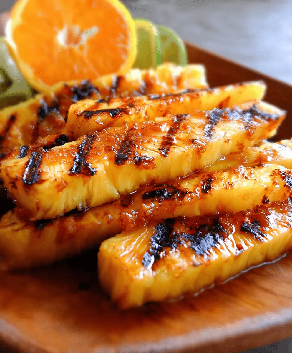 Easy Grilled Pineapple with Sweet Brown Sugar Glaze