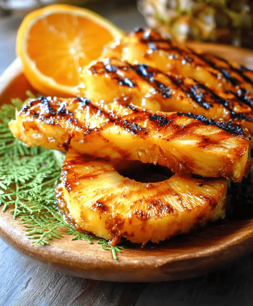 Easy Grilled Pineapple with Sweet Brown Sugar Glaze