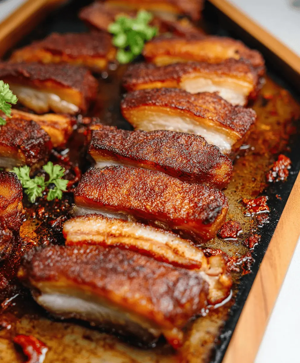 Crispy Oven Baked Pork Belly Slices Recipe