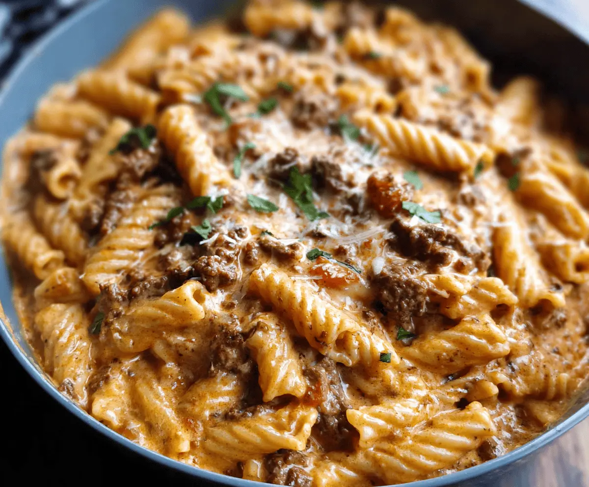 Creamy Beef Pasta Recipe Easy and Delicious