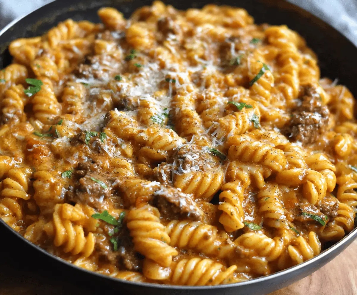 Creamy Beef Pasta Recipe Easy and Delicious