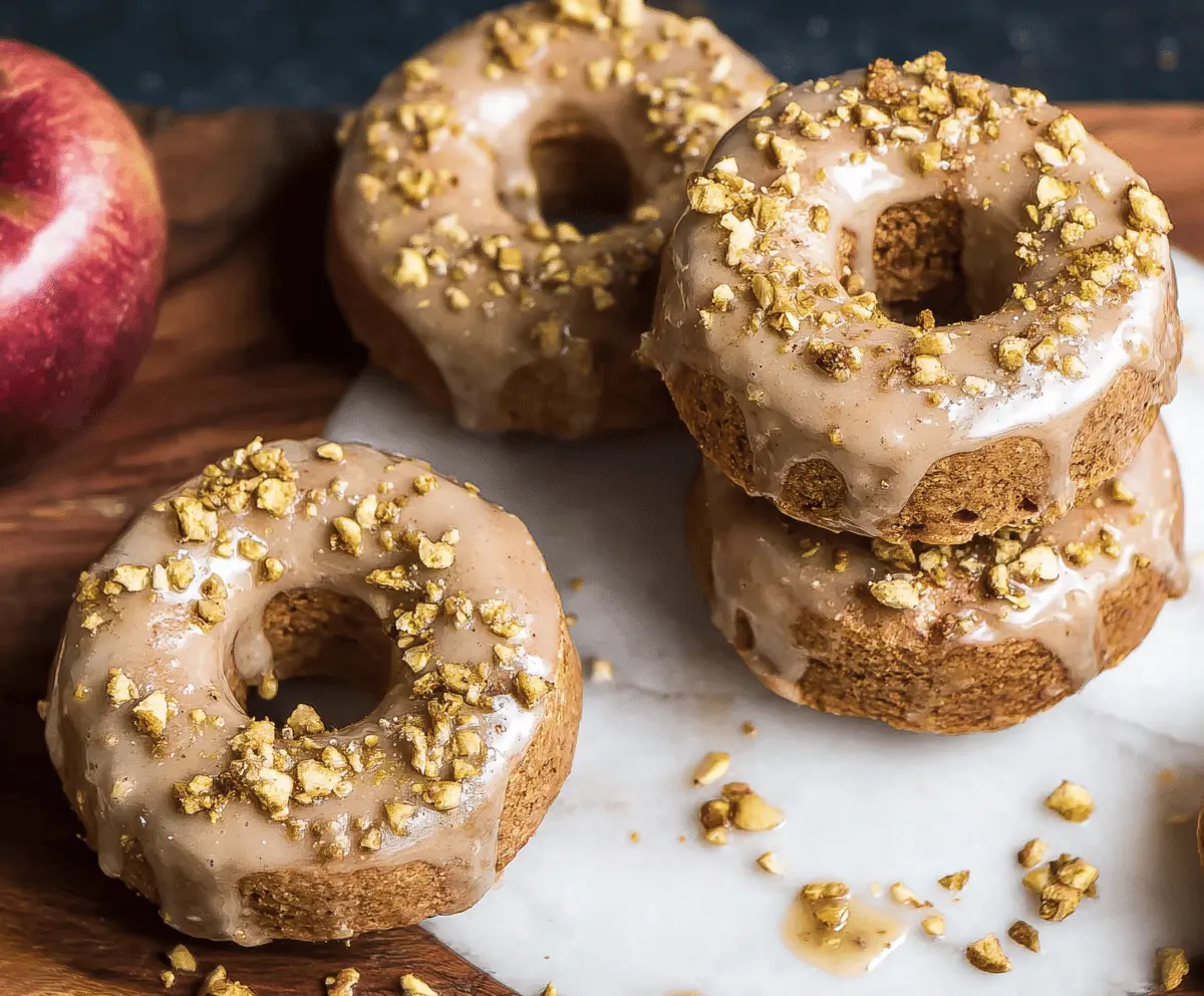 Baked Apple Donuts with Glaze