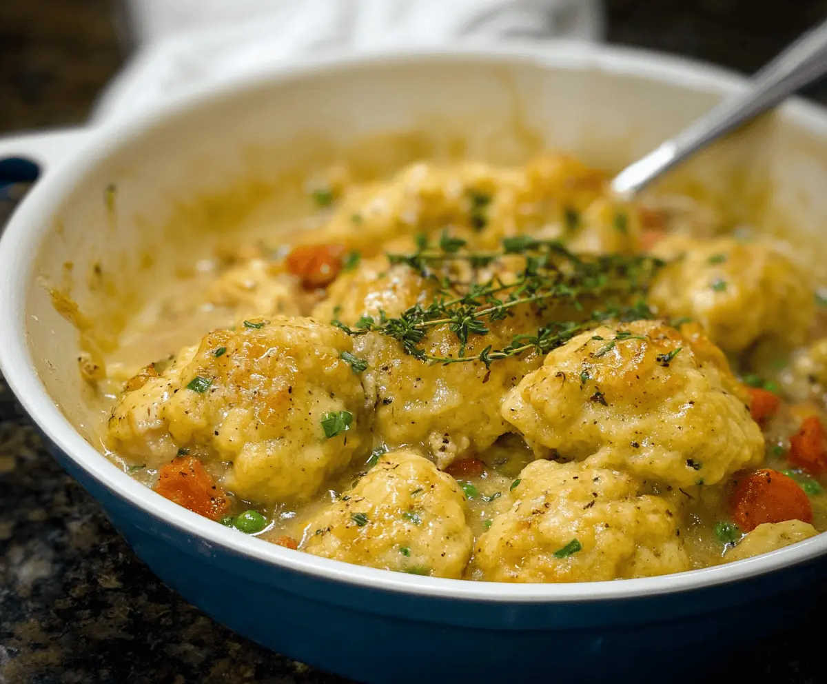 Comforting Chicken Stew with Fluffy Dumplings