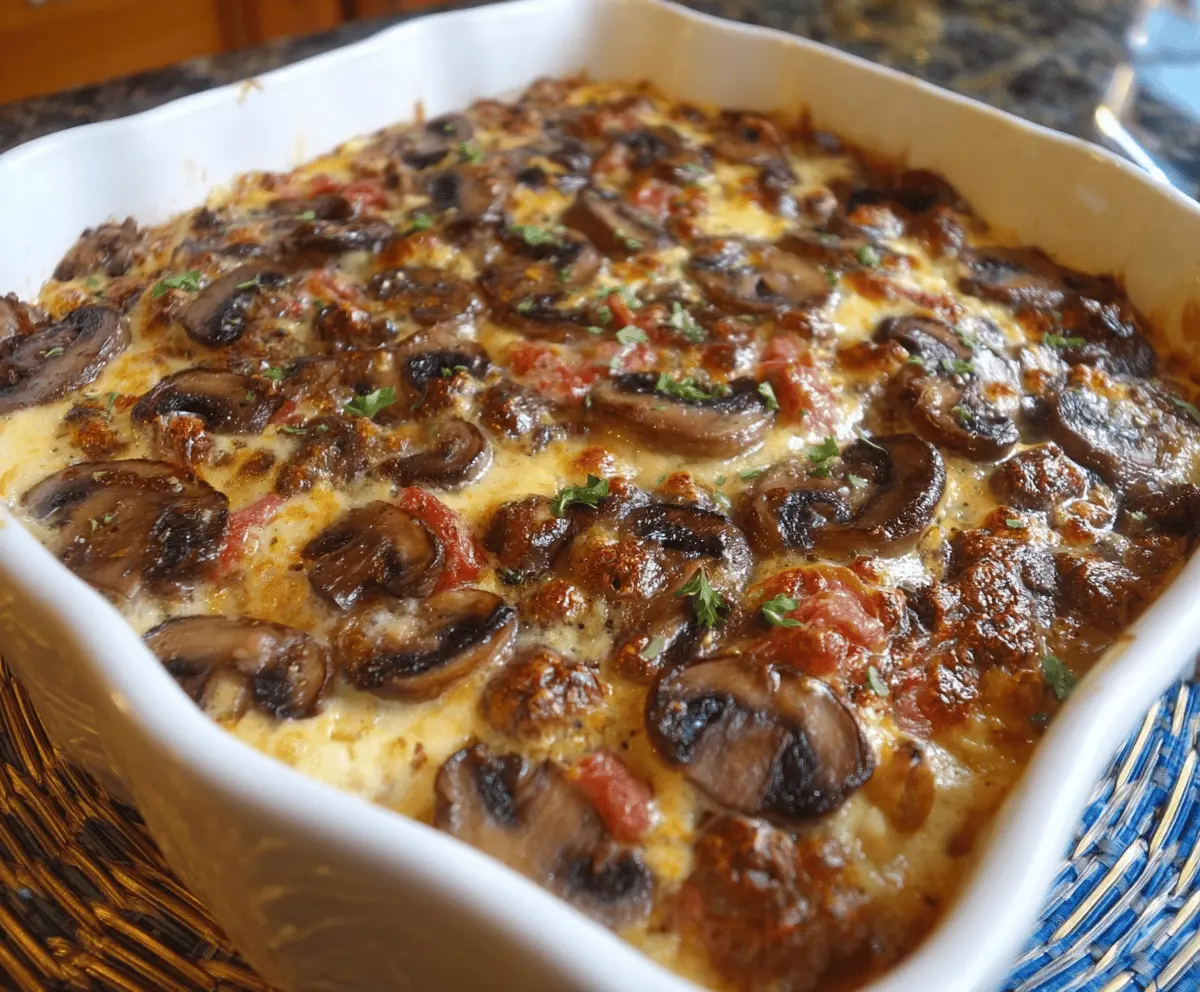 Hamburger Mushroom Bake