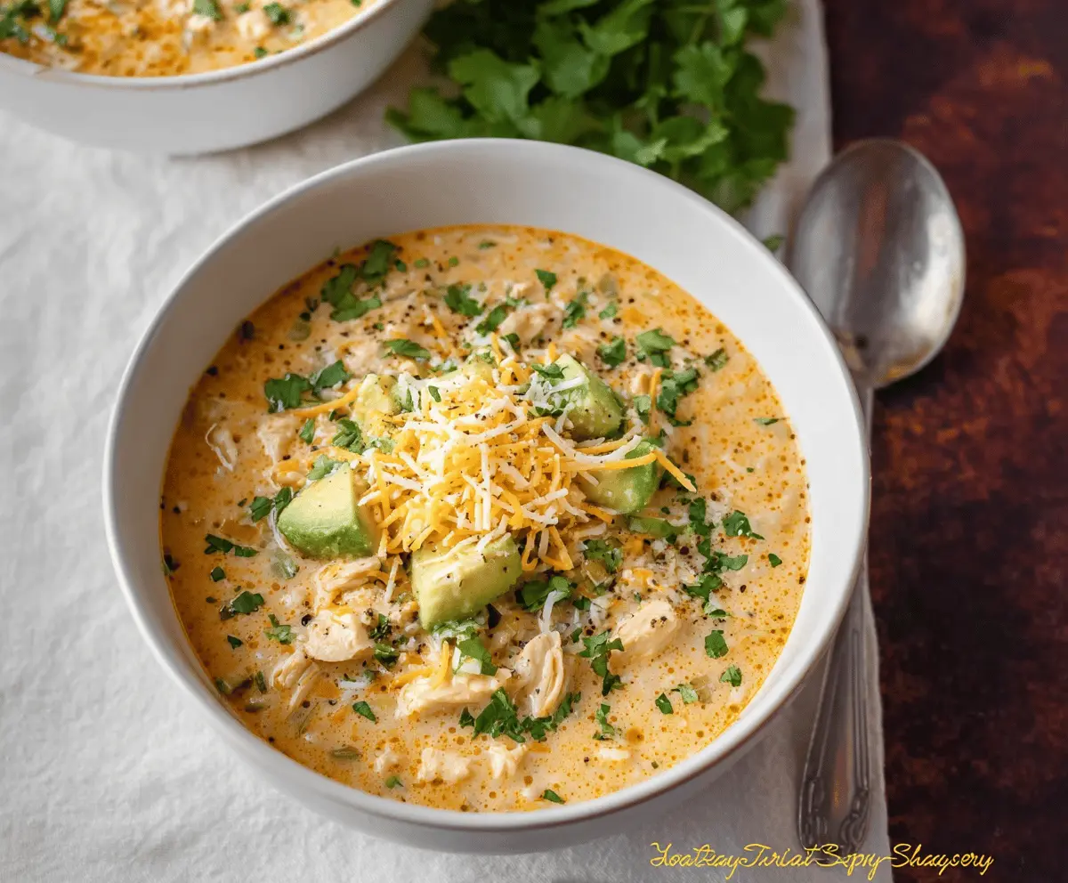 High Protein Low Carb White Chicken Chili