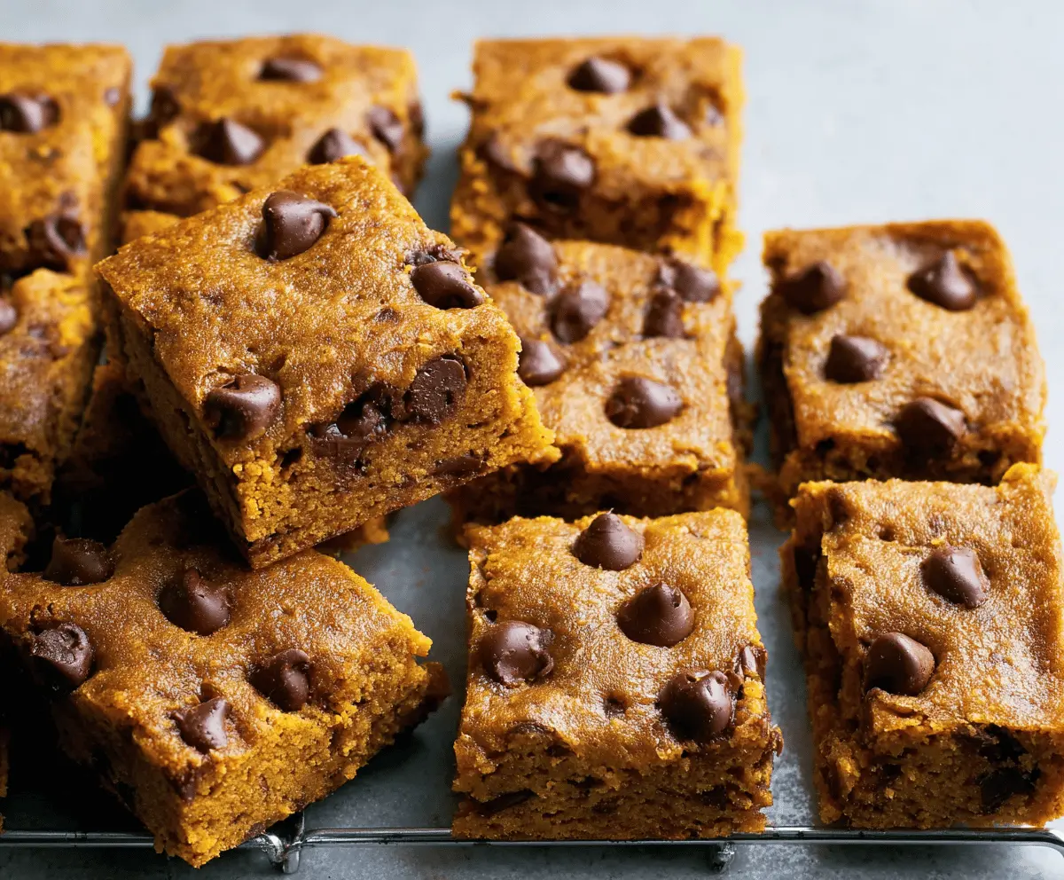 Pumpkin Chocolate Chip Bars