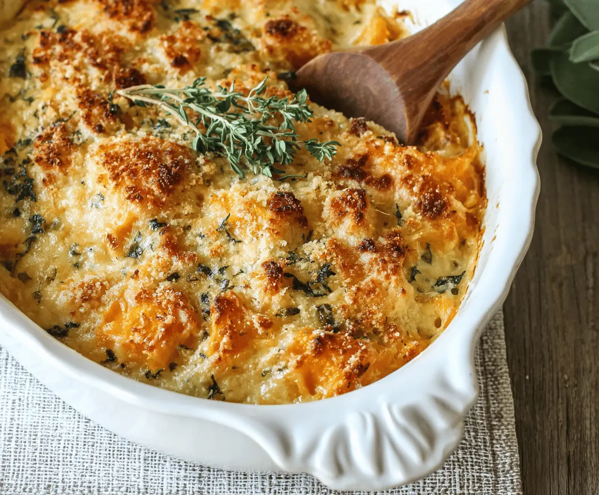 Cheesy Butternut Squash Casserole