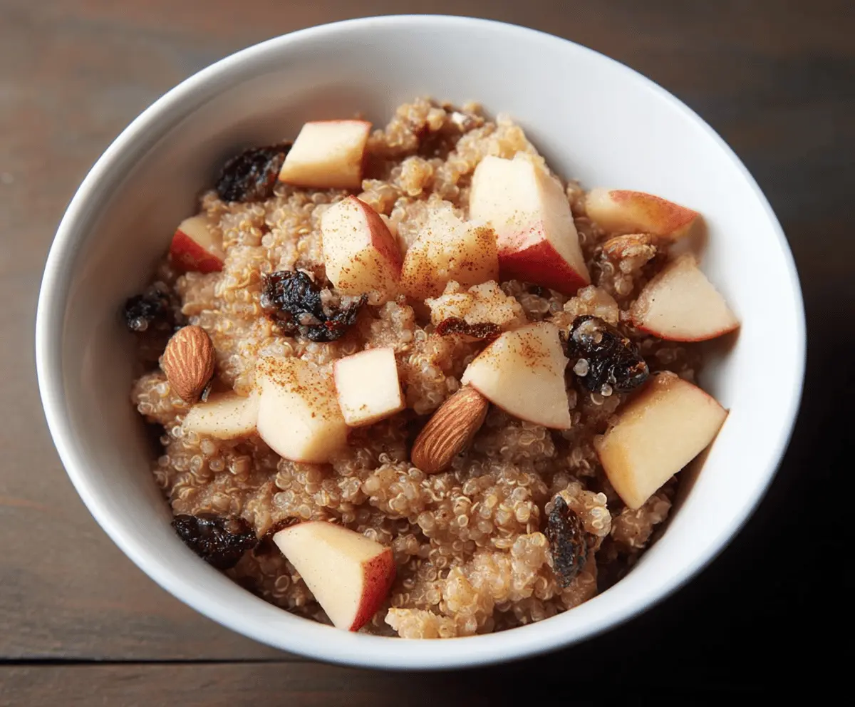 Cinnamon Apple Quinoa Breakfast