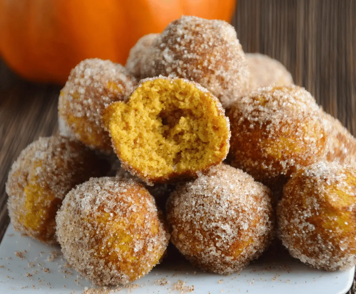 Easy Bisquick Pumpkin Donut Holes