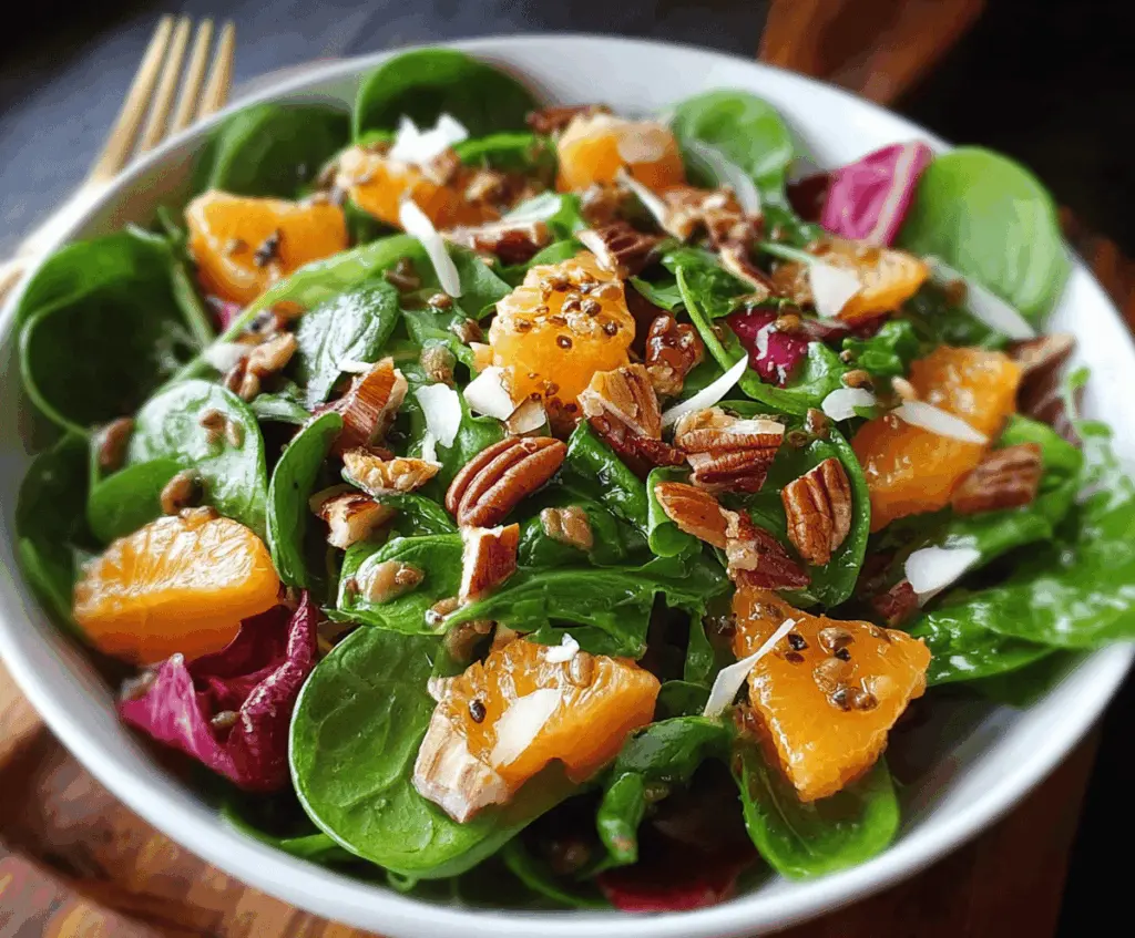 Fresh fall salad with mixed greens, pumpkin seeds, and sliced apples topped with maple-lime dressing.