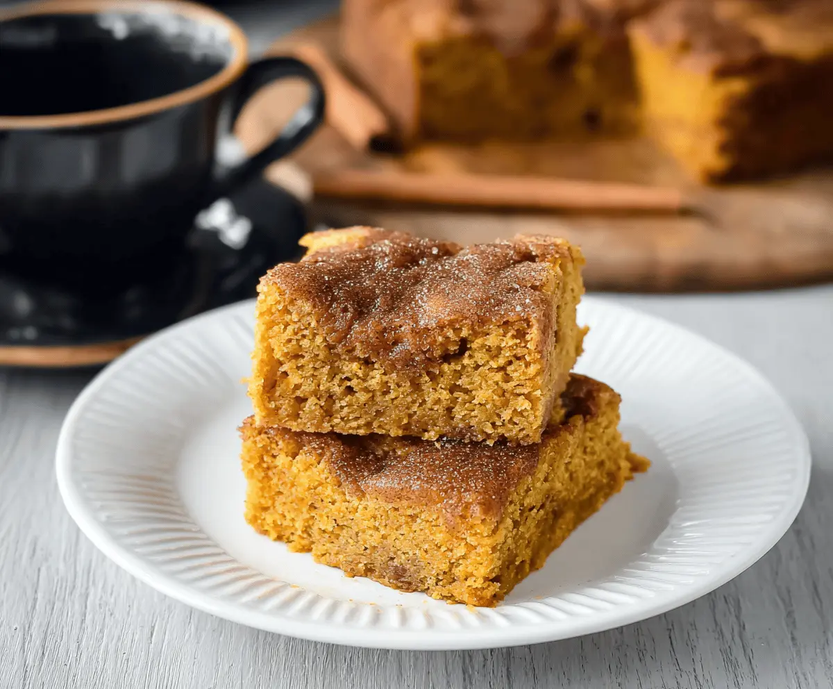 Pumpkin Snickerdoodle Snack Cake 