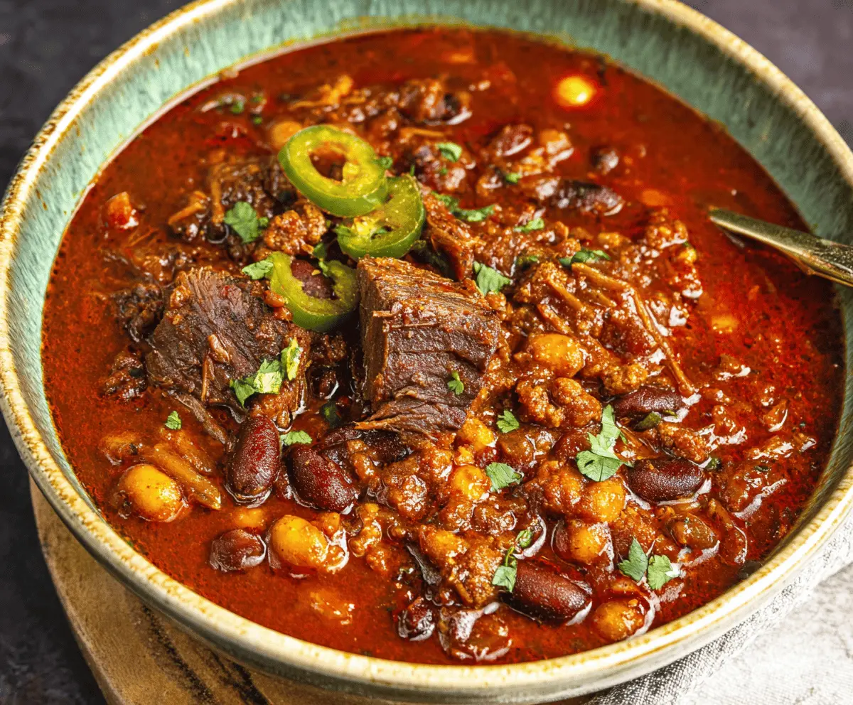 Short Rib and Chorizo Chili