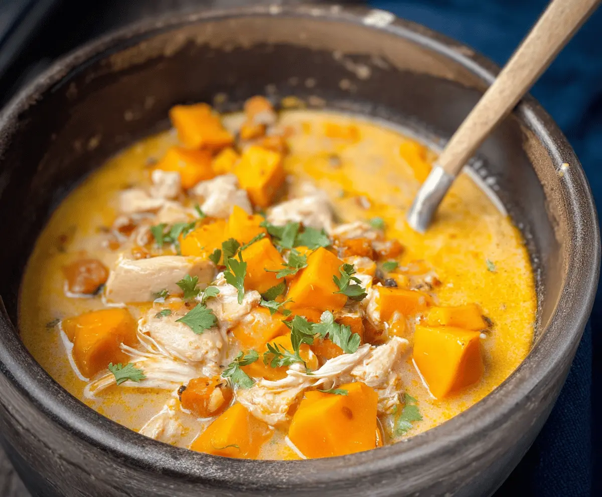 Slow Cooker Chicken and Sweet Potato Chowder
