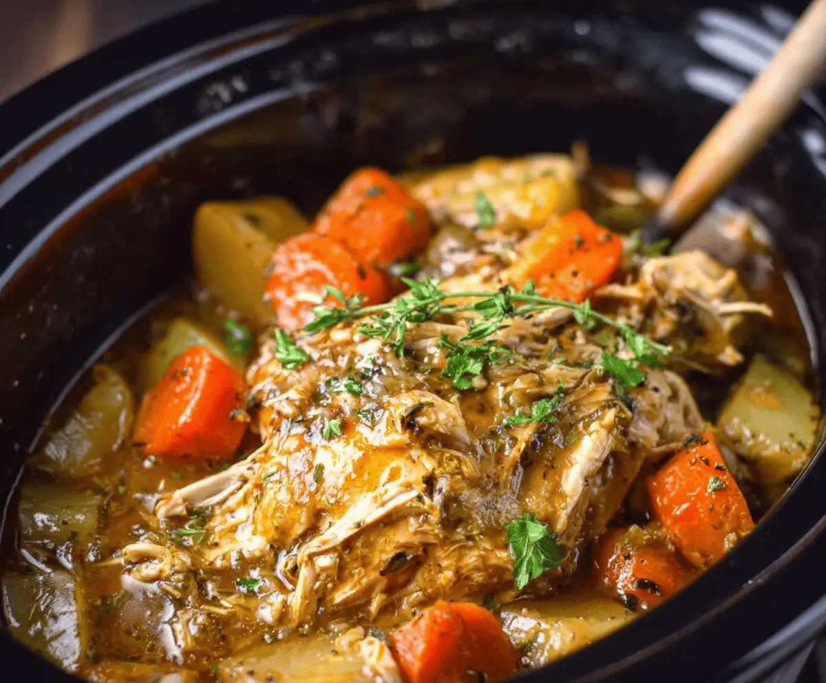 The Best Thanksgiving Crockpot Chicken Pot Roast