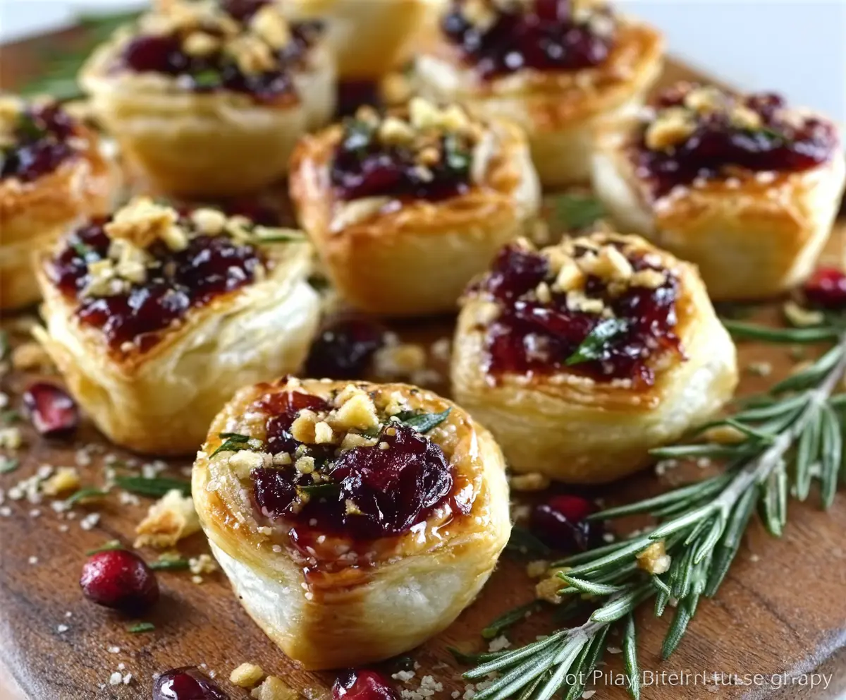 Baked Cranberry Brie Bites